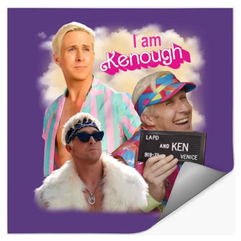 90s Vintage I Am Kenough Ryan Gosling Stickers Barbie Ken Movie 2023 Stickers Designed And Sold