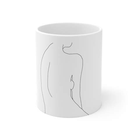 Nude Back Line Art Coffee Cup Naked Back Coffee Mug Artsy Etsy