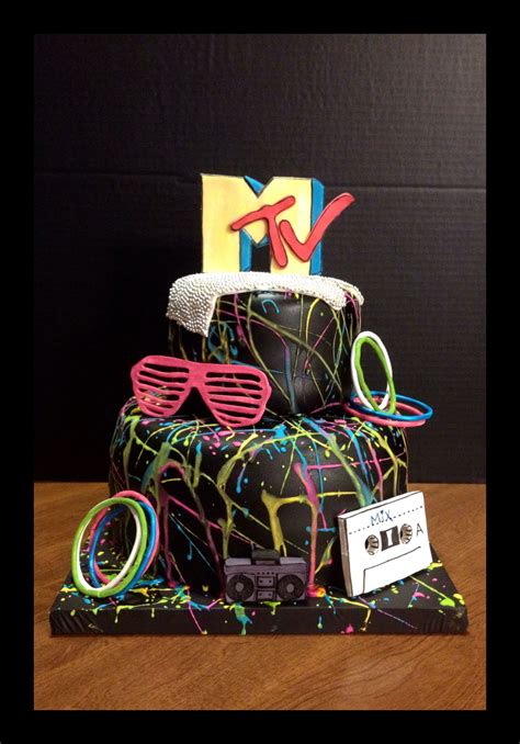 Pin By Bobbie Allen On Cakes 80s Birthday Parties 80s Cake 80s Theme Party