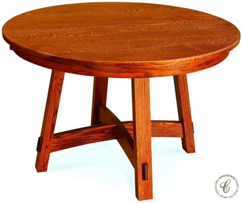 Rosales Round Table With Leaves Countryside Amish Furniture Amish