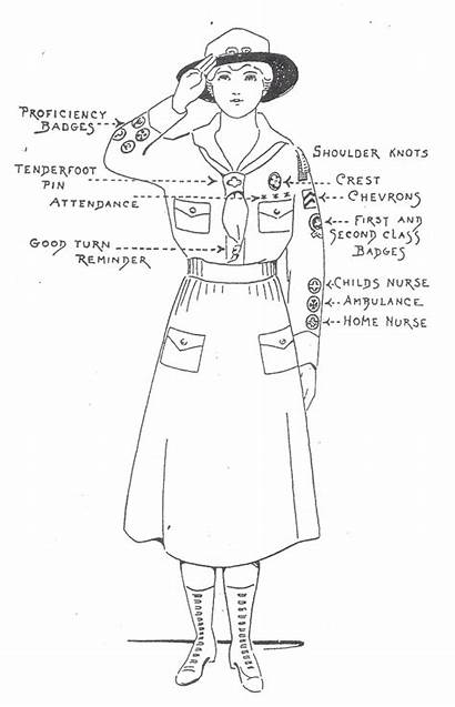 Scout Uniform Coloring Low 1918 Scouts Juliette