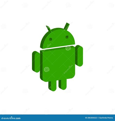 Android Logo 3d Isolated Vector Editorial Photography Illustration Of