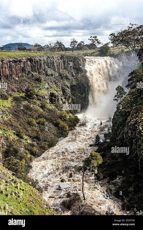 Waterfall After Heavy Rain Stock Photo Alamy