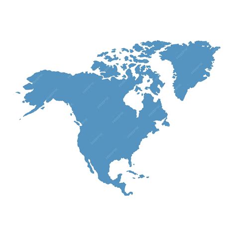 Premium Vector North America World Map Map Of North America Continent