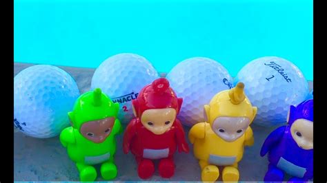 Teletubbies Toys Pool Diving For Golf Balls Youtube