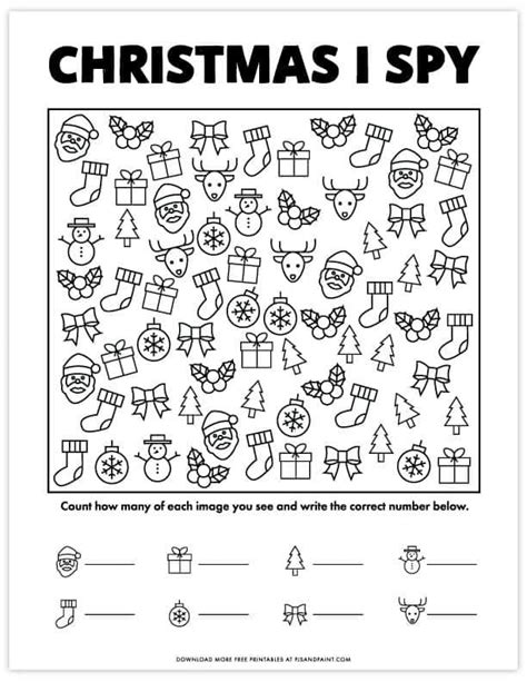 Free Printable I Spy Christmas Activity Artofit
