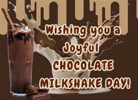 Cute Chocolate Milkshake Day Card Free Chocolate Milkshake Day Ecards