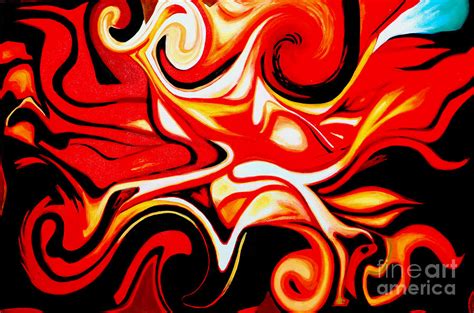 Fire Of Love Abstract Oil Painting Original Modern