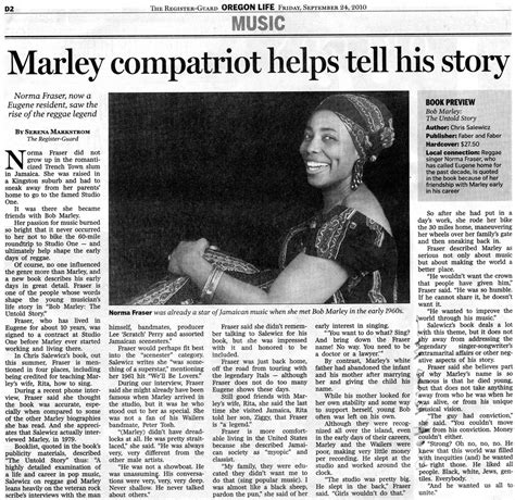 Newspapers And Magizine Articles Norma Fraser Official Jamaican Reggae Music Legend