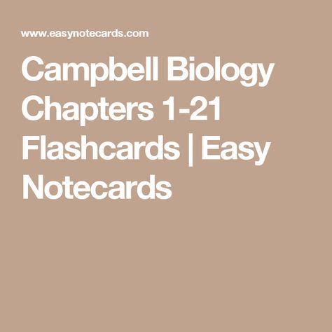 Campbell Biology Th Ed Chapters Flashcards Easy Notecards My XXX Hot Girl