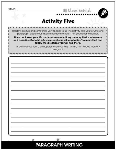 5th Grade Writing Worksheets Word Lists And Activities Page 2