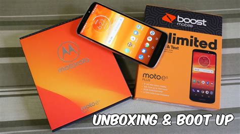 Moto E5 Plus Unboxing And First Boot Up Boost Mobile Hd Youtube