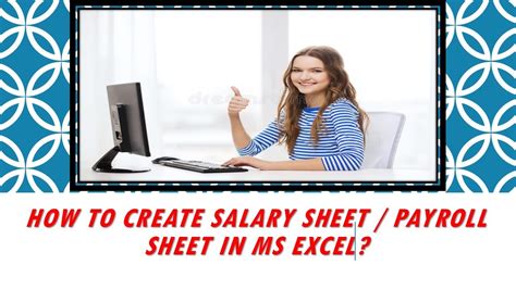 How To Create Salary Sheet Payroll Sheet In Ms Excel Youtube