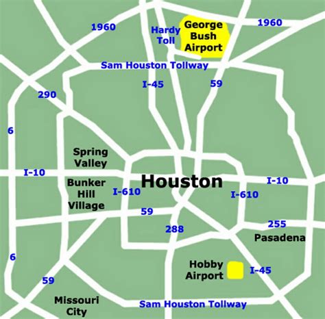 Houston Map Airport
