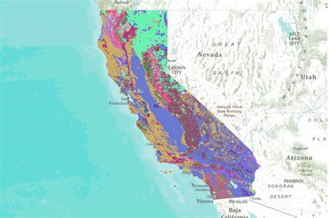 Geology Of California Usa Data Basin