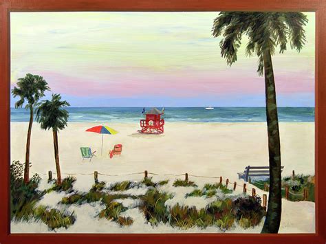 Siesta Key Beach Morning Painting By Daniel Gale Fine Art America