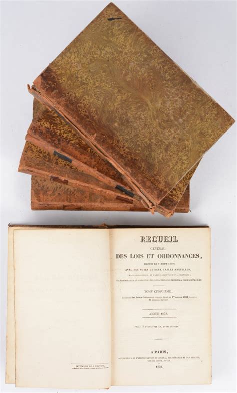 Recueil Général Des Lois Et Ordonnances Depuis Le 7 Août 1830 Paris 1831 Tome 1 1835 1847