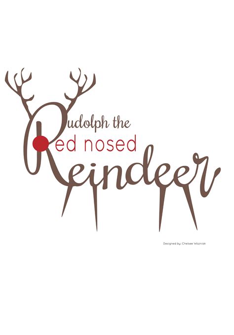 Words For Rudolph The Red Nosed Reindeer Printable