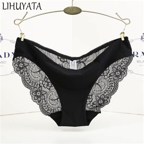 Lihuayata Ladies Underwear Woman Panties Fancy Lace Sexy Breathable