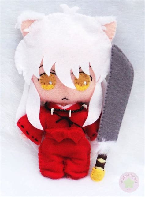 Inuyasha Plush Chibi Felt Dolls Sewing Stuffed Animals Handmade
