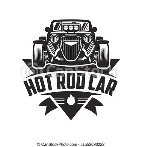 Template Of Hot Rod Car Logo Hot Rod Vector Emblem Vector Hot Rod Car