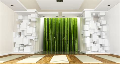 Yoga meditation room nature touch ideas. Contemporary Asian Design | Yoga studio design, Home yoga ...