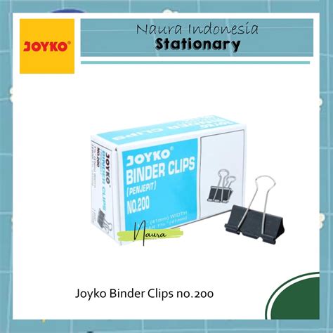 Jual Joyko Binder Clips No Penjepit Kertas Joyko No Binder Clips Joyko No