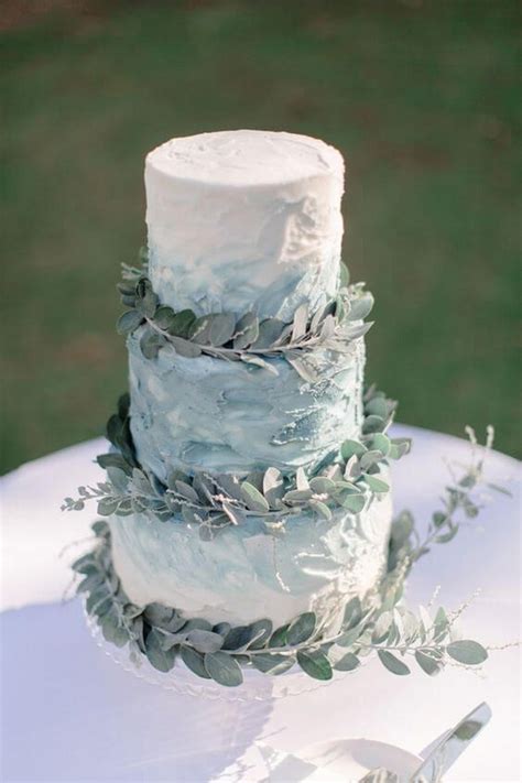 Shades Of Blue And Green Wedding Cake Emmalovesweddings