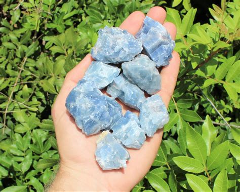 Blue Calcite Rough Natural Stones Choose Ounces Or Lb Bulk Wholesale