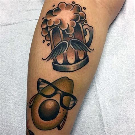 The size of this temporary avocado tattoo is approximately 3 cm x 4 cm (1 1/5 inch x 1 3/5 inch) each. 60 Avocado Tattoo Designs For Men - Fruit Ink Ideas