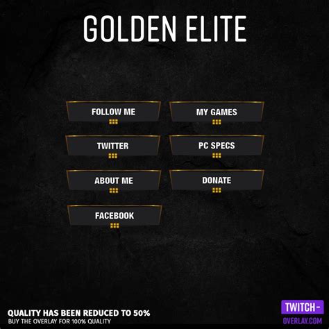 Golden Elite Stream Panels Page 1 Of 0 Twitch