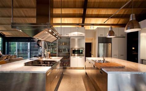 Beginning with every conceivable material, from. Queenstown House | Chefs kitchen design, Beautiful ...