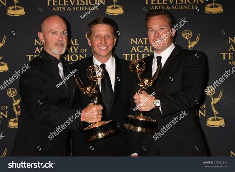 Los Angeles Feb 24 Mike Cassidy Bradley Bell Mickey Cassidy At The Daytime Emmy Creative