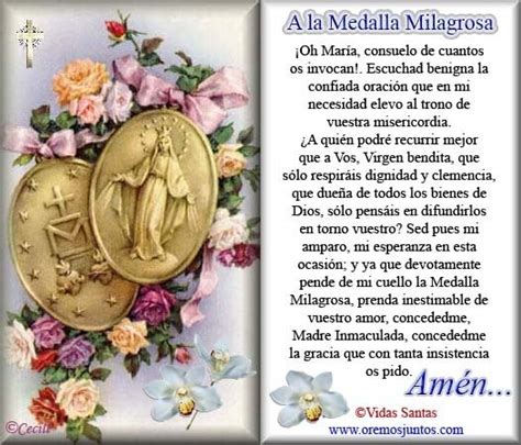 Asociación De La Medalla Milagrosa Oraciones E Intenciones A La Virgen