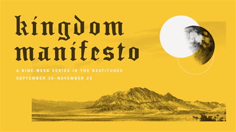 Sermon Series Kingdom Manifesto