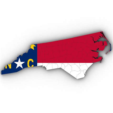 North Carolina Political Map 3d Model Cgtrader