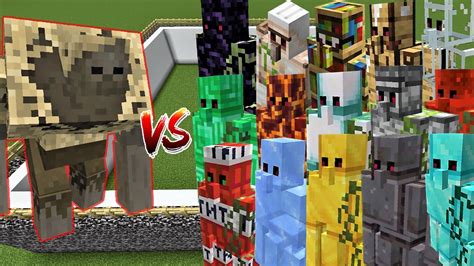 Mutant Husk Vs Extra Golems Minecraft Mob Battle YouTube