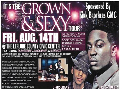 Grown And Sexy Tour Leflore Civic Center Call 662 453 4065
