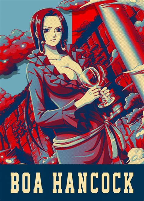 Boa Hancock One Piece Pop Art Poster Print Metal Posters Displate Mangá One Piece One