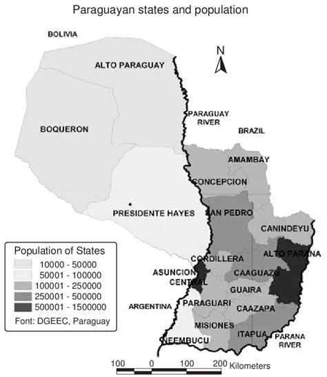 Paraguayan States And Population Download Scientific Diagram