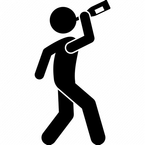 Alcoholic Drink Walking Alcohol Man Booze Drinking Icon