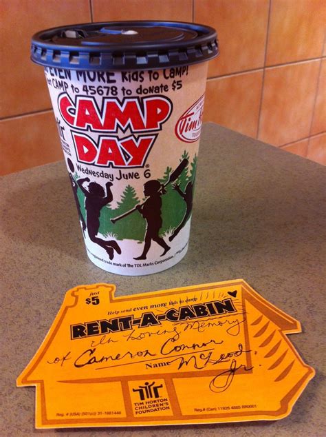 Today Is Tim Hortons Camp Day ~in Loving Memory Of My Brother Cameron Connor Mcleod Jr