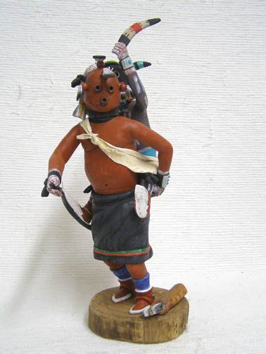 native american hopi carved paralyzed tuhavi and blind mudhead katsina doll at kachina house