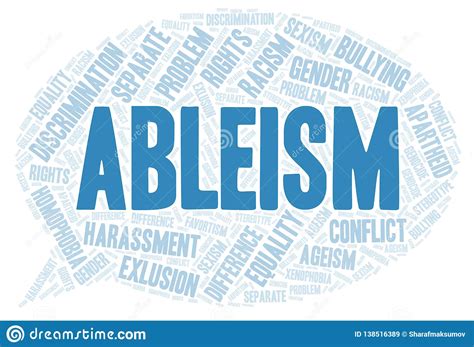 Ableism - Type Of Discrimination - Word Cloud Stock Illustration - Illustration of wordcloud ...