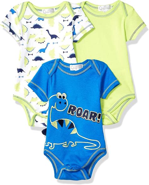 Quiltex Baby Boy 3 Pack Bodysuits Size 3 6 Months Baby And Toddler