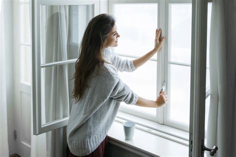 Woman Opening Windows Glass One Quincy