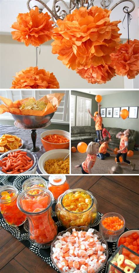 Pin by Michele Gooch on Birthday Party | Orange birthday parties