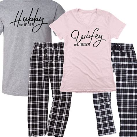 Personalized Wifey And Hubby Pajama Set Just By Beforetheidos Beforetheidos Wifey Hubby