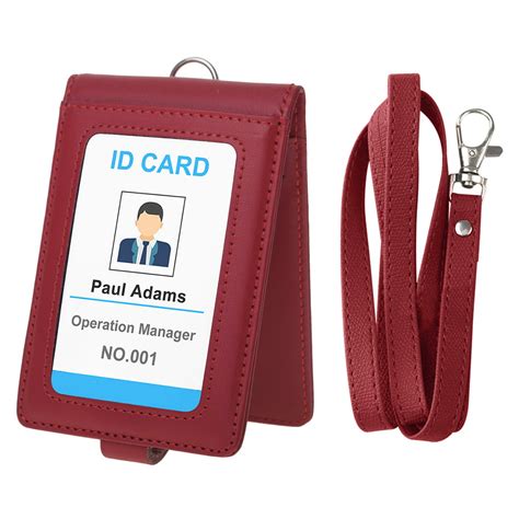 Gogo 2 Sided Folding Id Windows Badge Holder Card Case Pu Leather