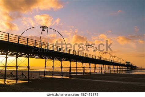 Sunset Pier Southport England Stock Photo Edit Now 587451878